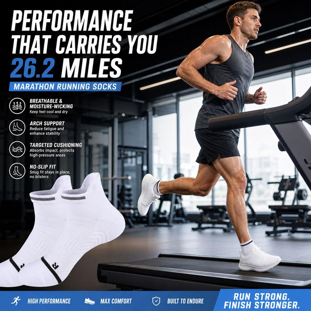Professionele marathonloopsokk - Athletic Sock Cushion recensie en prijs